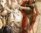 乔瓦尼 巴蒂斯塔 提埃波罗 : Labia The Meeting of Anthony and Cleopatra detail